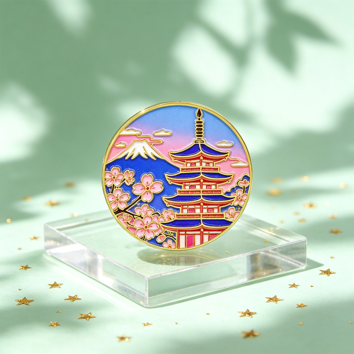 Japanese Cherry Blossom Enamel - Travel Accessories Jewelry 评论和价格