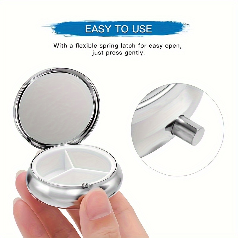 A flat, portable, round metal  - Travel Accessories As Gifts 评论和价格
