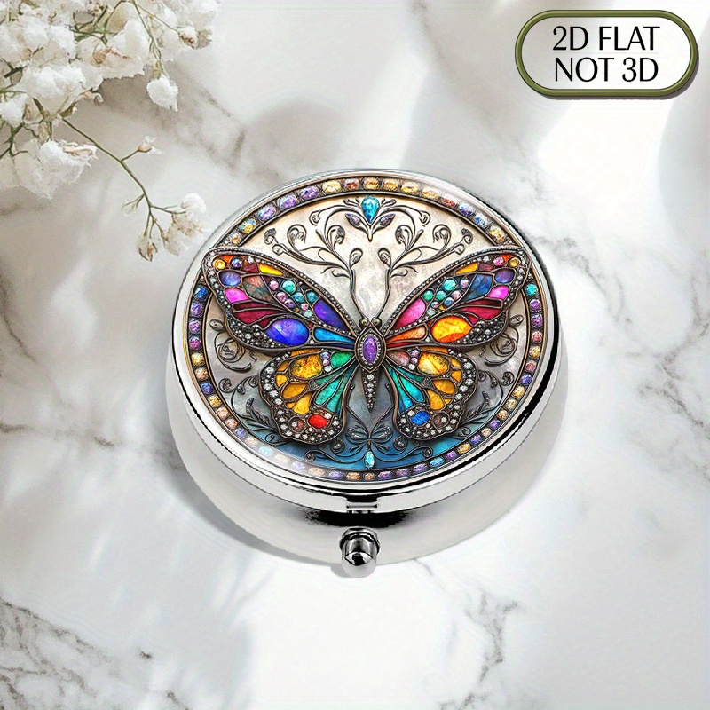 1pc flat portable round metal  - Travel Accessories As Gifts 评论和价格