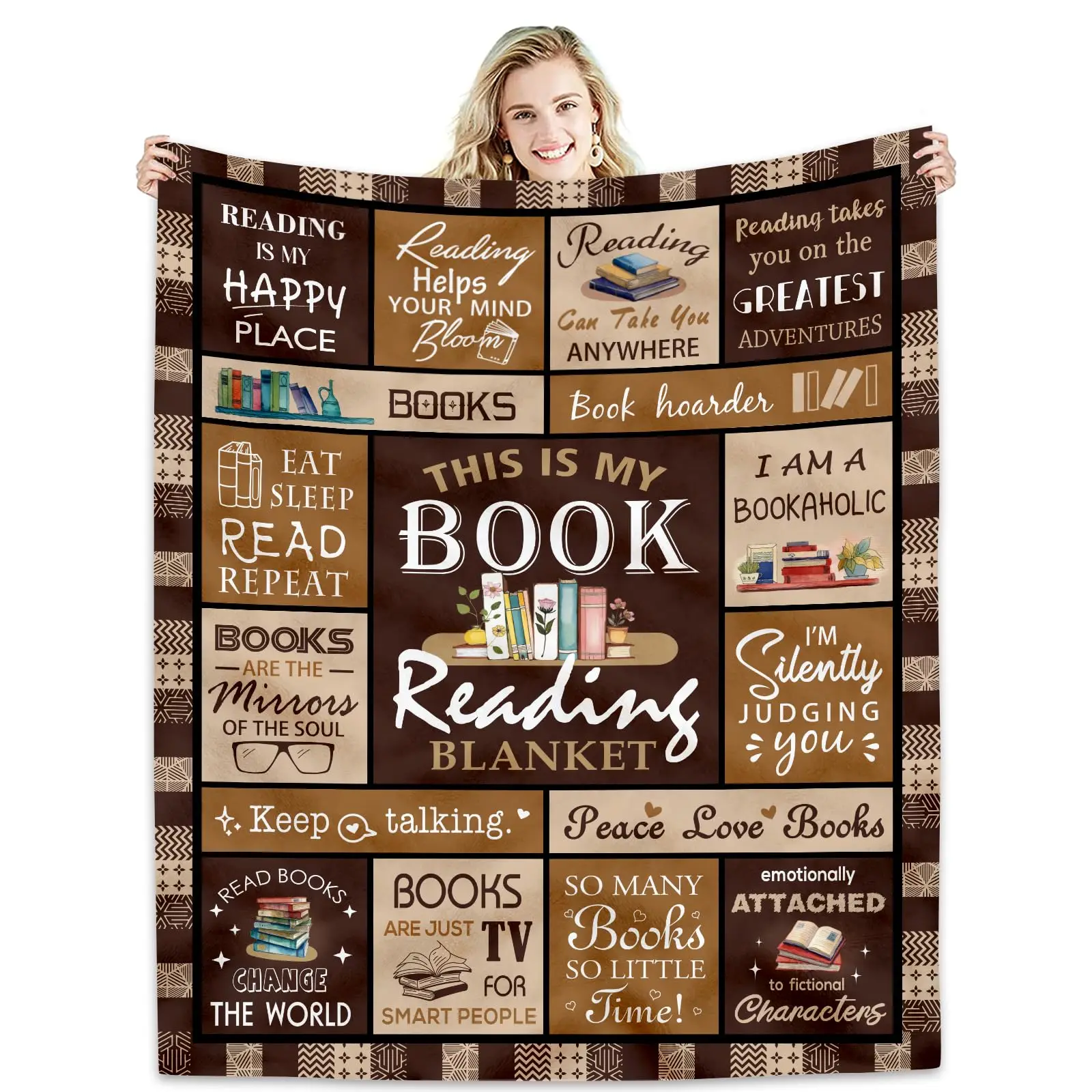 Book Lovers Gift Blanket- Best - Travel Accessories Ideas 评论和价格