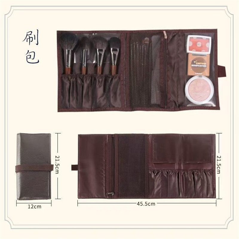 PU Leather Makeup Brush Roll B - Travel Accessories Organizer Bag 评论和价格