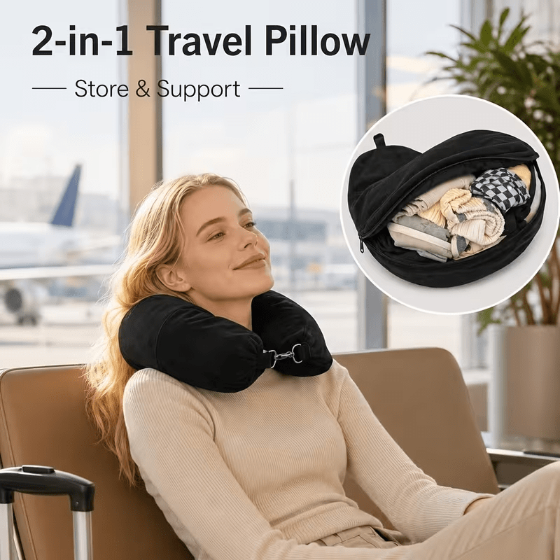 1 Set of U-Shaped Pillow Cover - Travel Accessories Long Flight 评论和价格